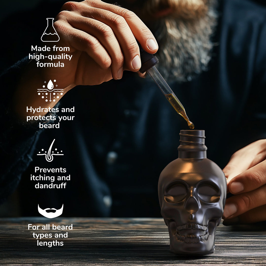 30ml Beard Oil - Matte Black - Beard and Bones