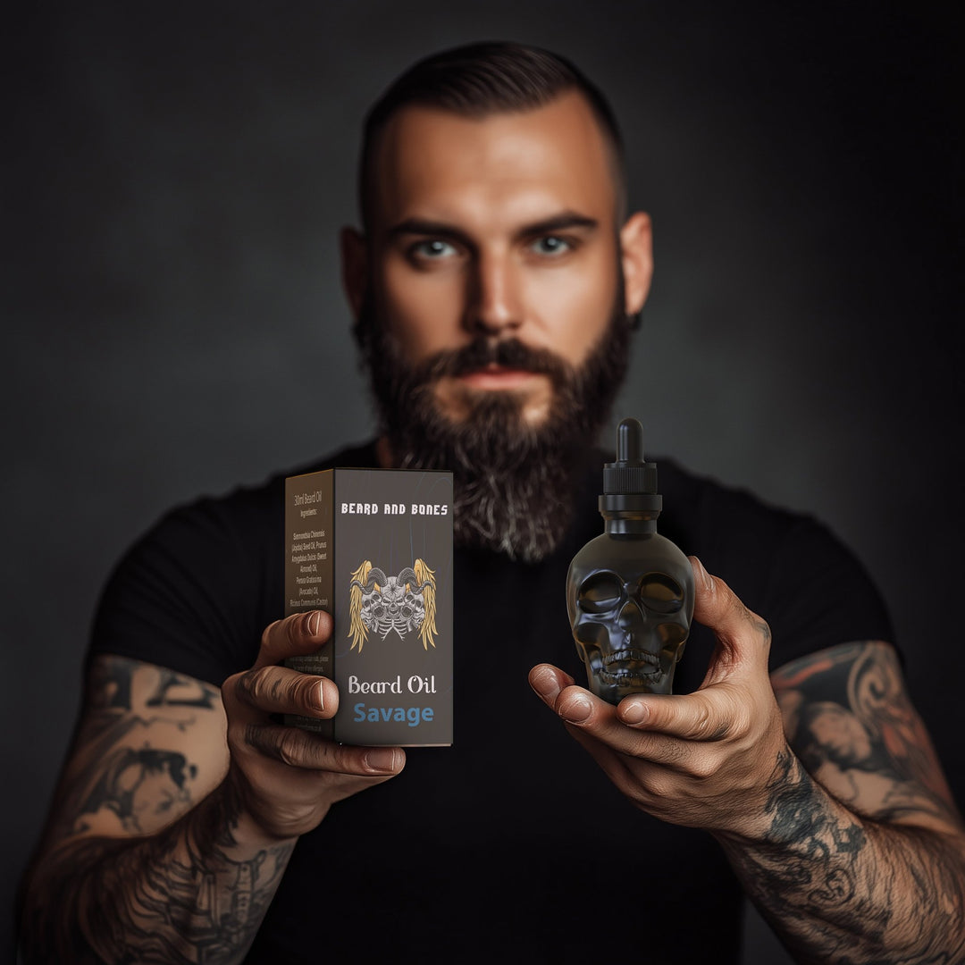 30ml Beard Oil - Matte Black - Beard and Bones